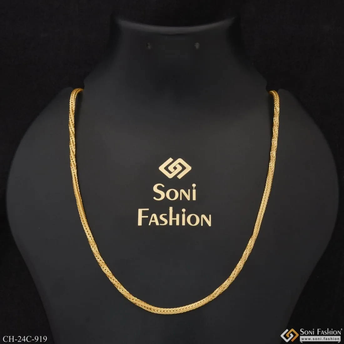 1 Gram Gold Plated Expensive-looking Design High-quality Chain For Men - Style C919