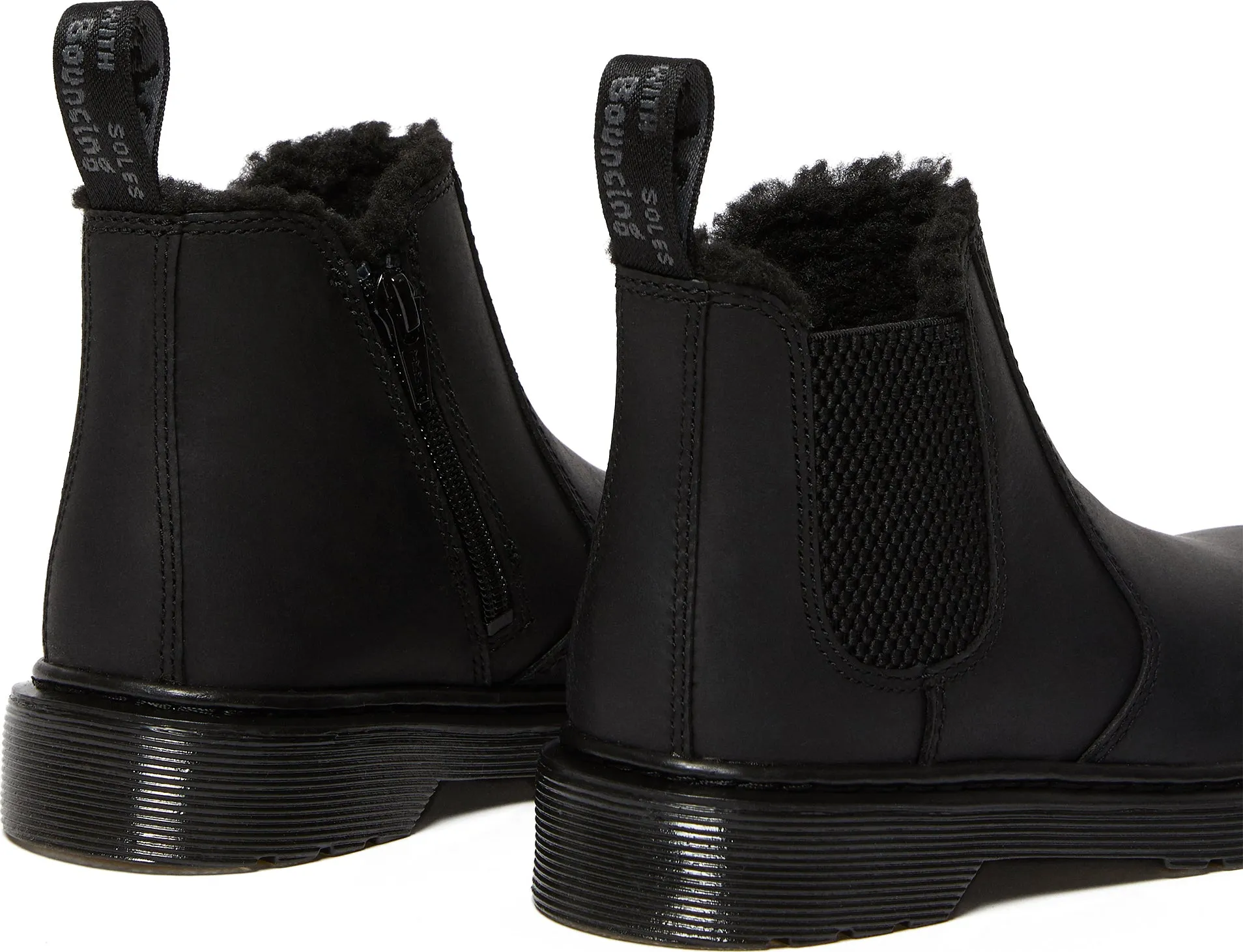 2976 Faux Fur Lined Leather Chelsea Boots - Kids|-|Bottes Chelsea en cuir 2976 doublées en fourrure synthétique - Enfant