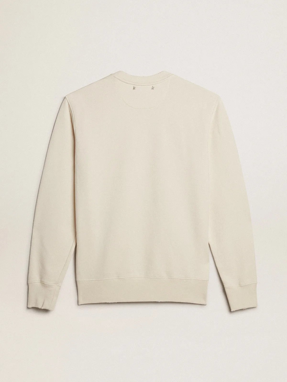 Aged white cotton sweatshirt