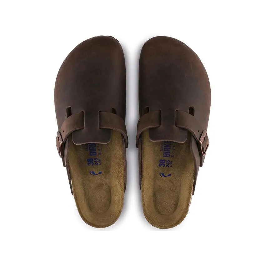 Birkenstock Boston Soft Footbed (Unisex) - Habana Oiled Leather