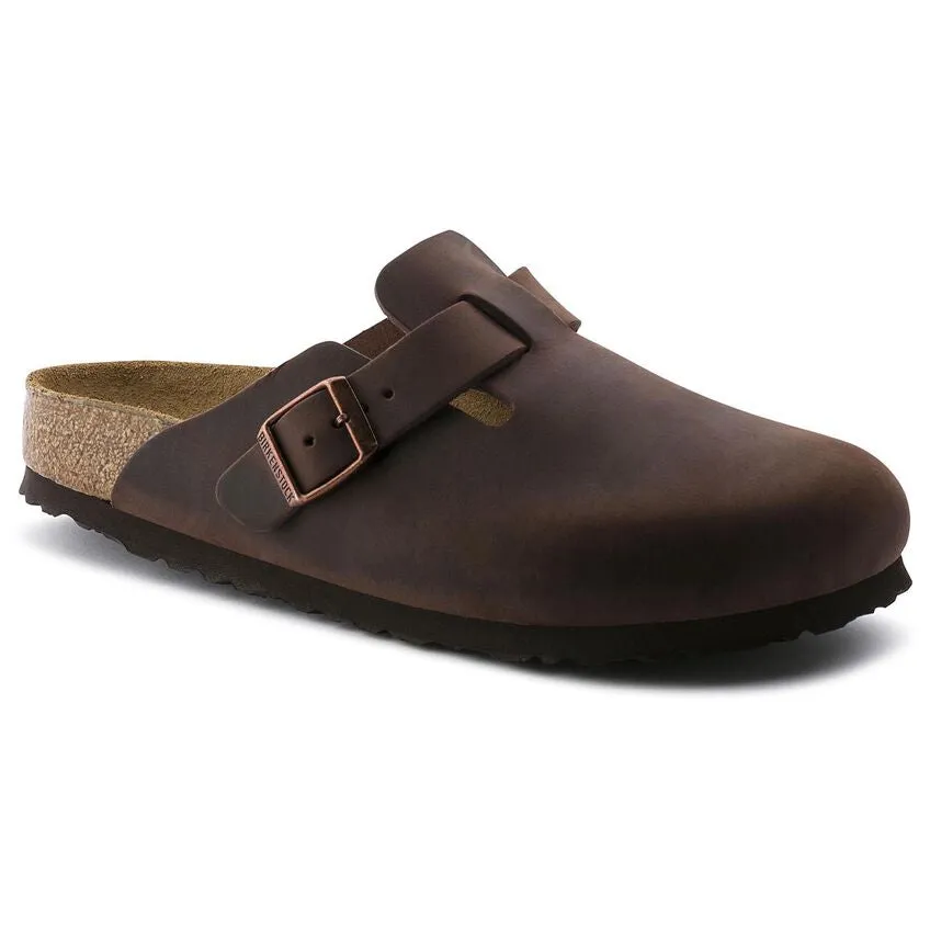 Birkenstock Boston Soft Footbed (Unisex) - Habana Oiled Leather