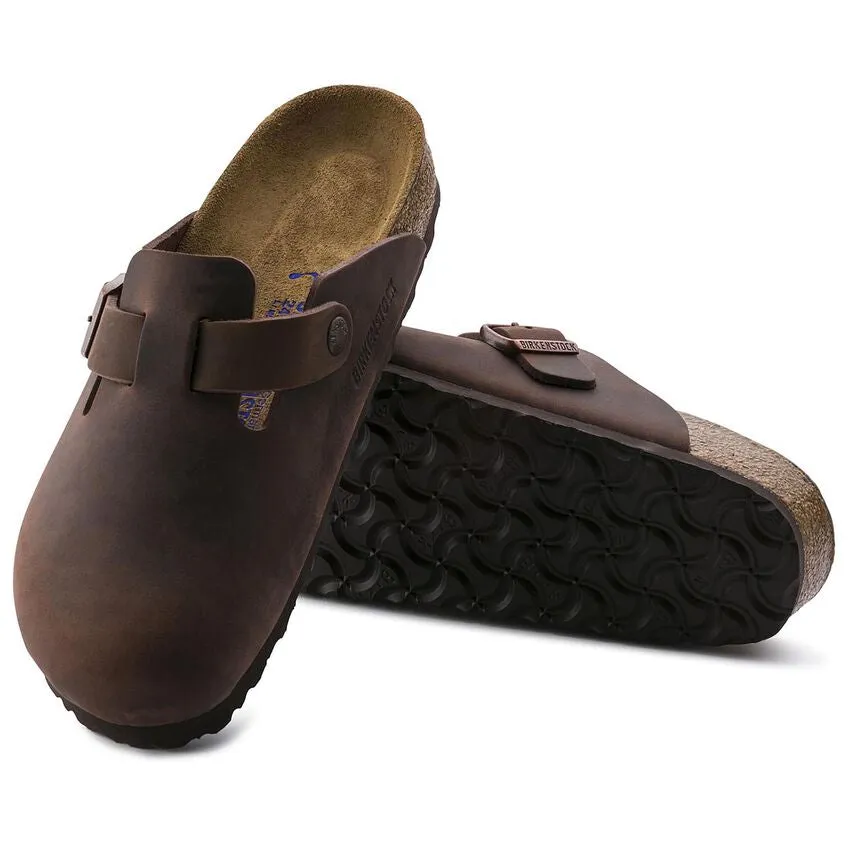 Birkenstock Boston Soft Footbed (Unisex) - Habana Oiled Leather