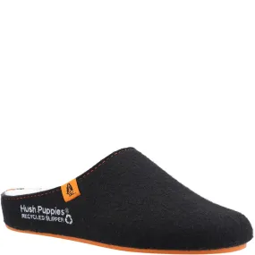 Black Recycled Good Slippers