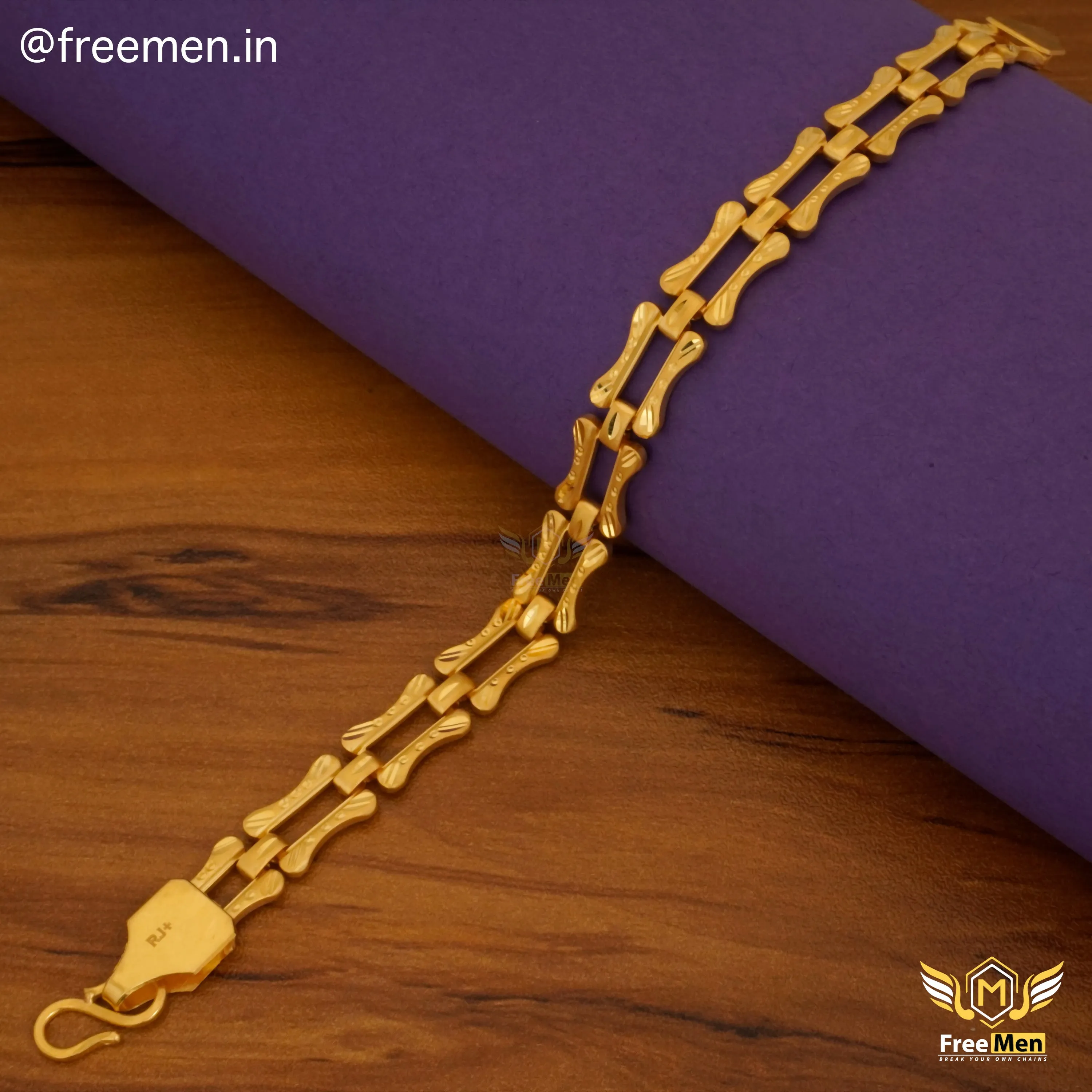 Freeman Laser CNC Bo  Nawabi Bracelet for Men- FMGB16