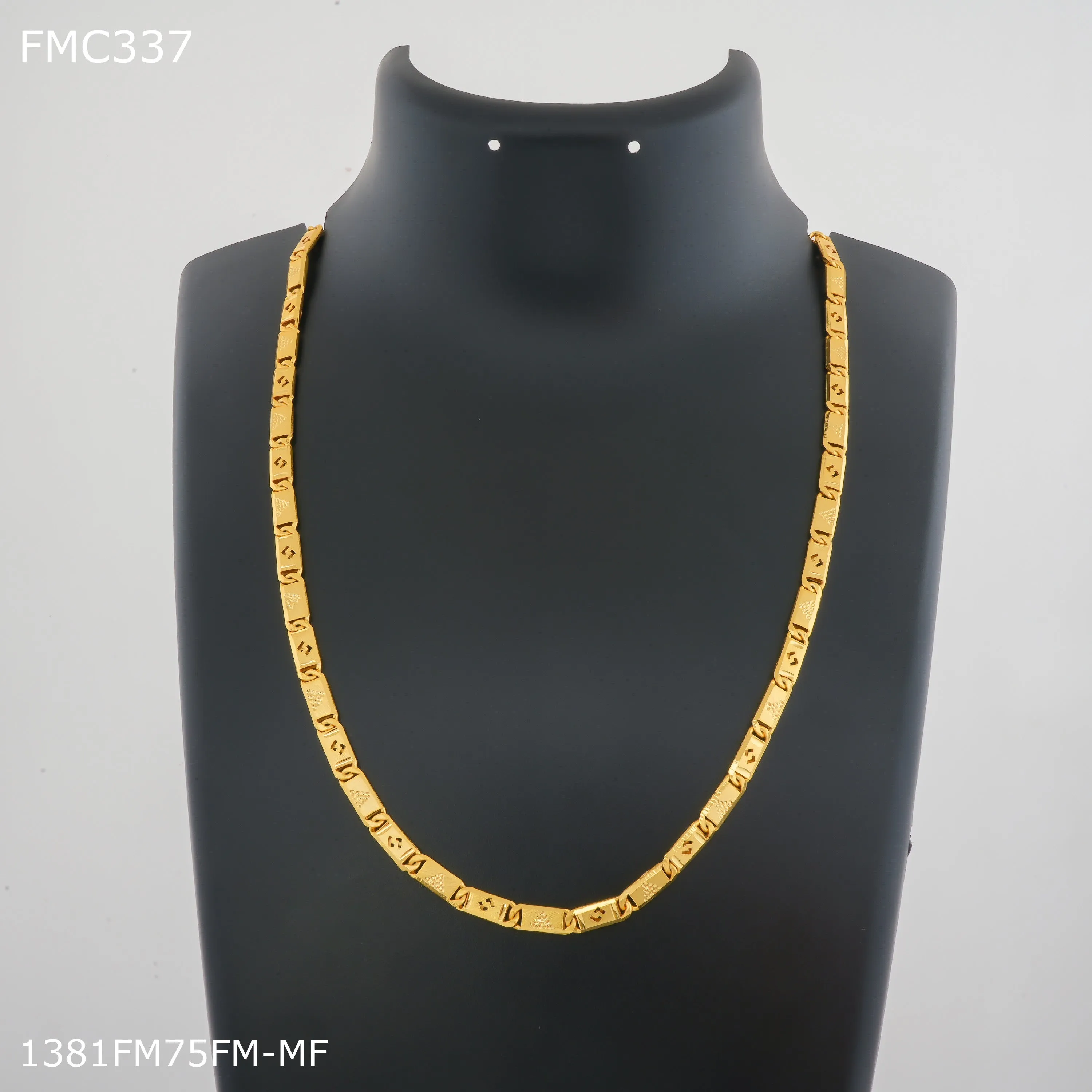 Freemen Box cut nawabi golden chain For Men - FMC337