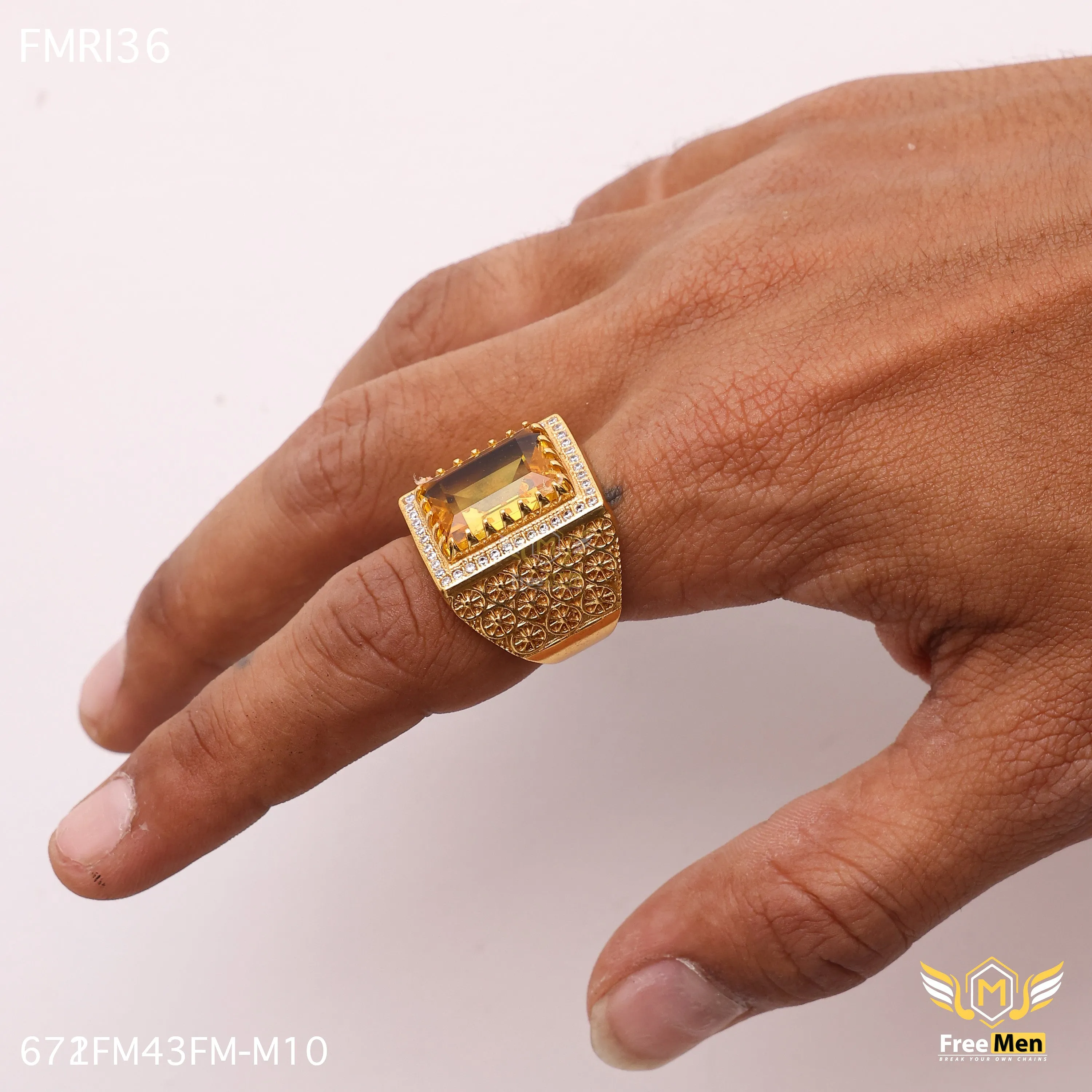 Freemen Citra Yellow AD Design Golden Ring - FMRI36