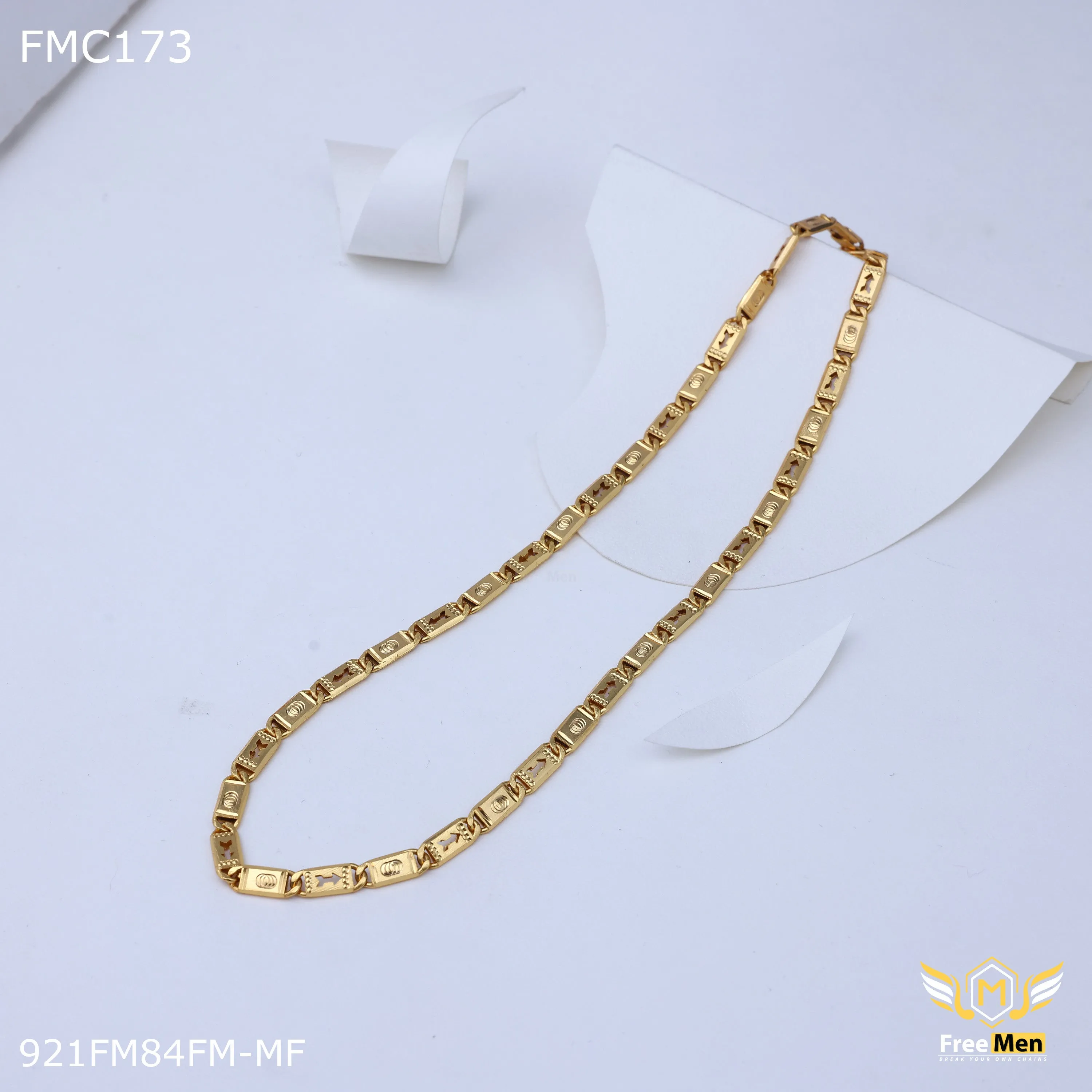 Freemen Delicate Arrow OBO Nawabi Chain for Men - FMC173