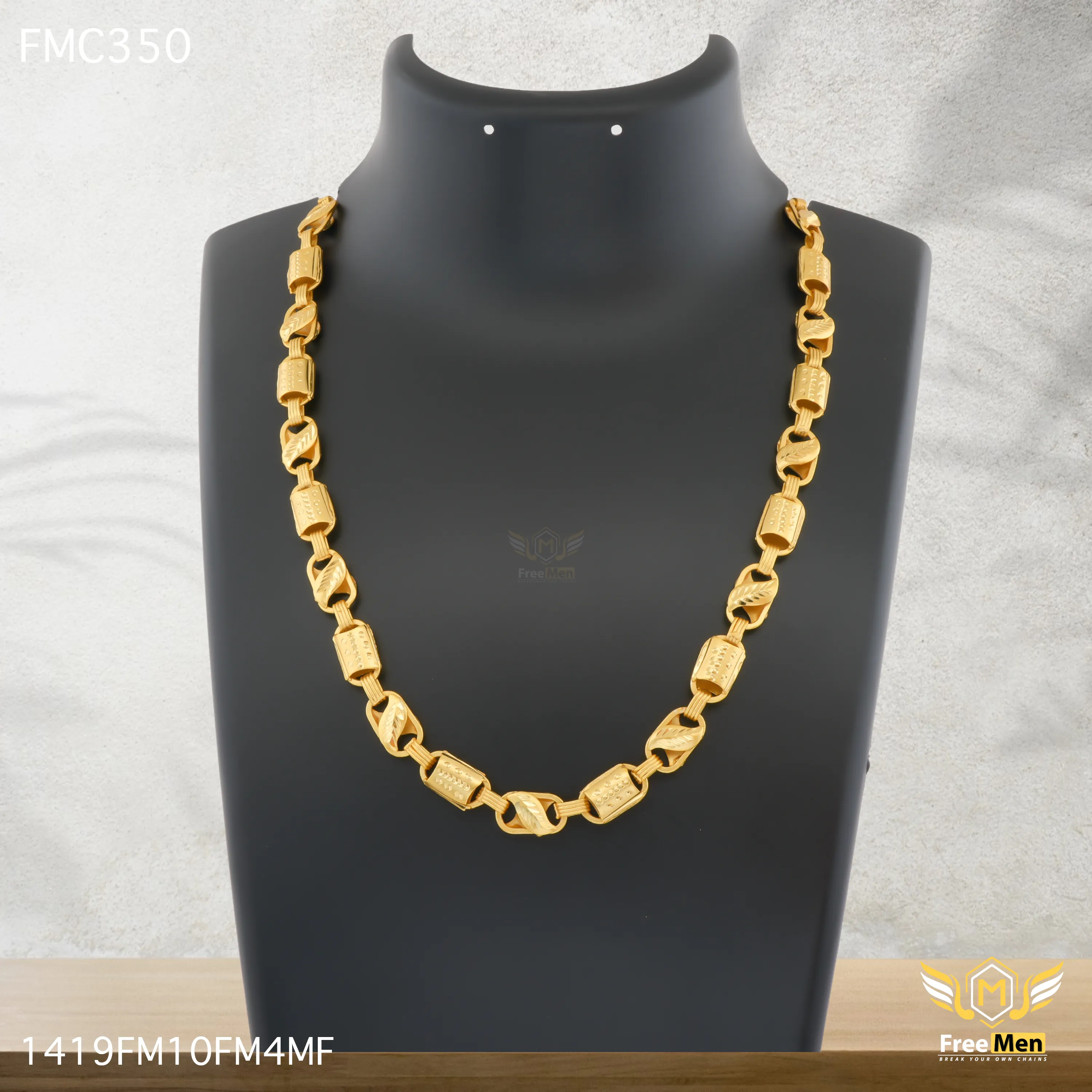 Freemen Fantastic Leaf Nawabi Chain Design For Men - FMC350