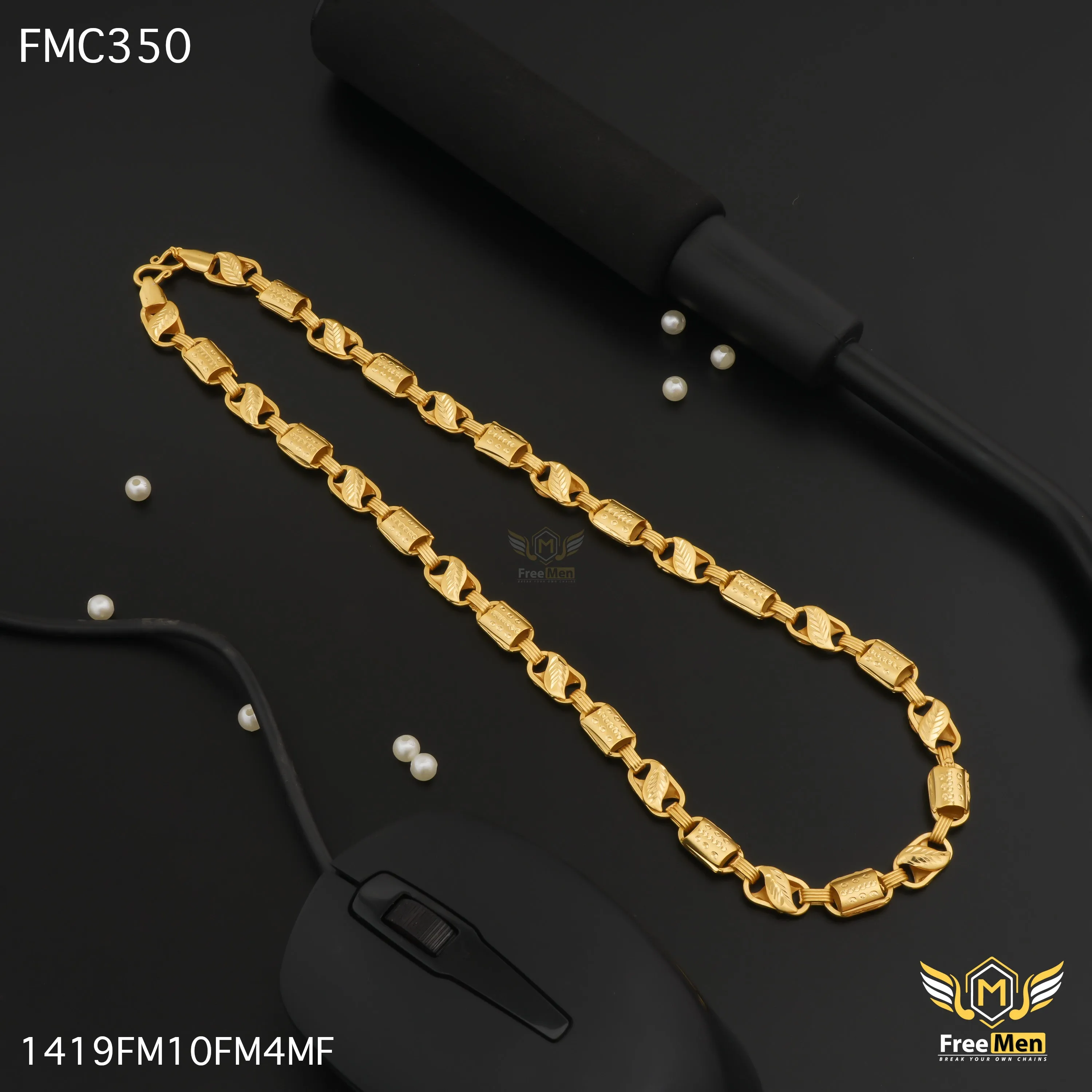 Freemen Fantastic Leaf Nawabi Chain Design For Men - FMC350