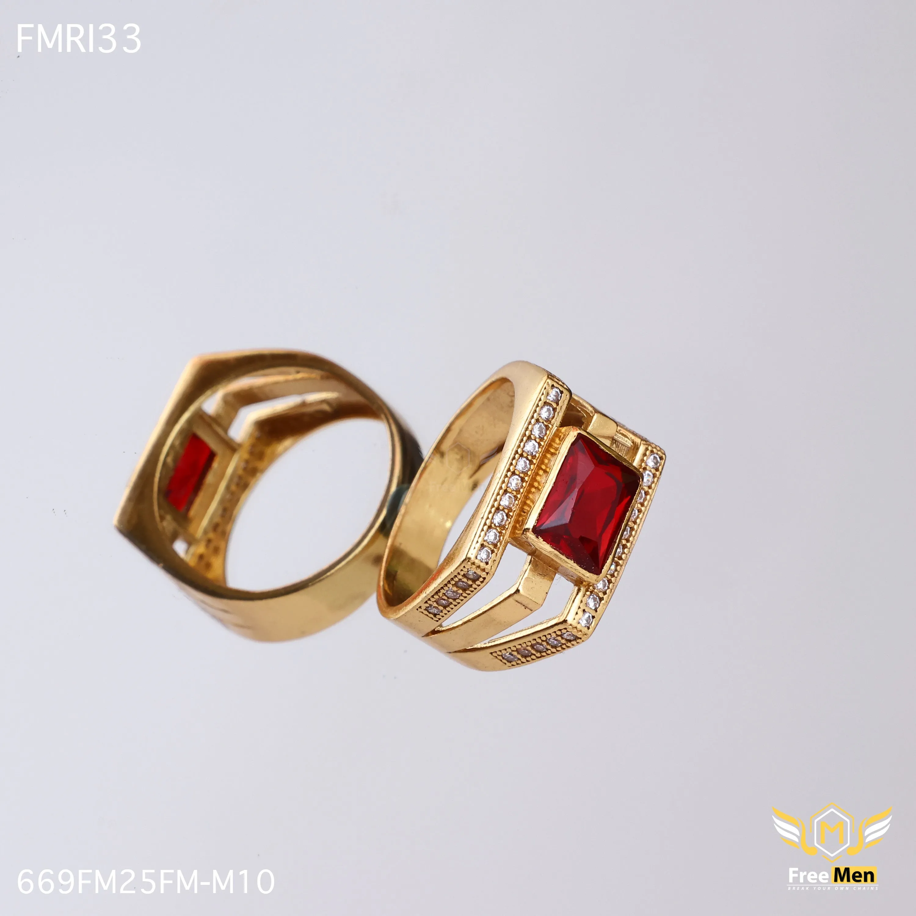 Freemen Girdle Red AD Design Golden Ring - FMRI33