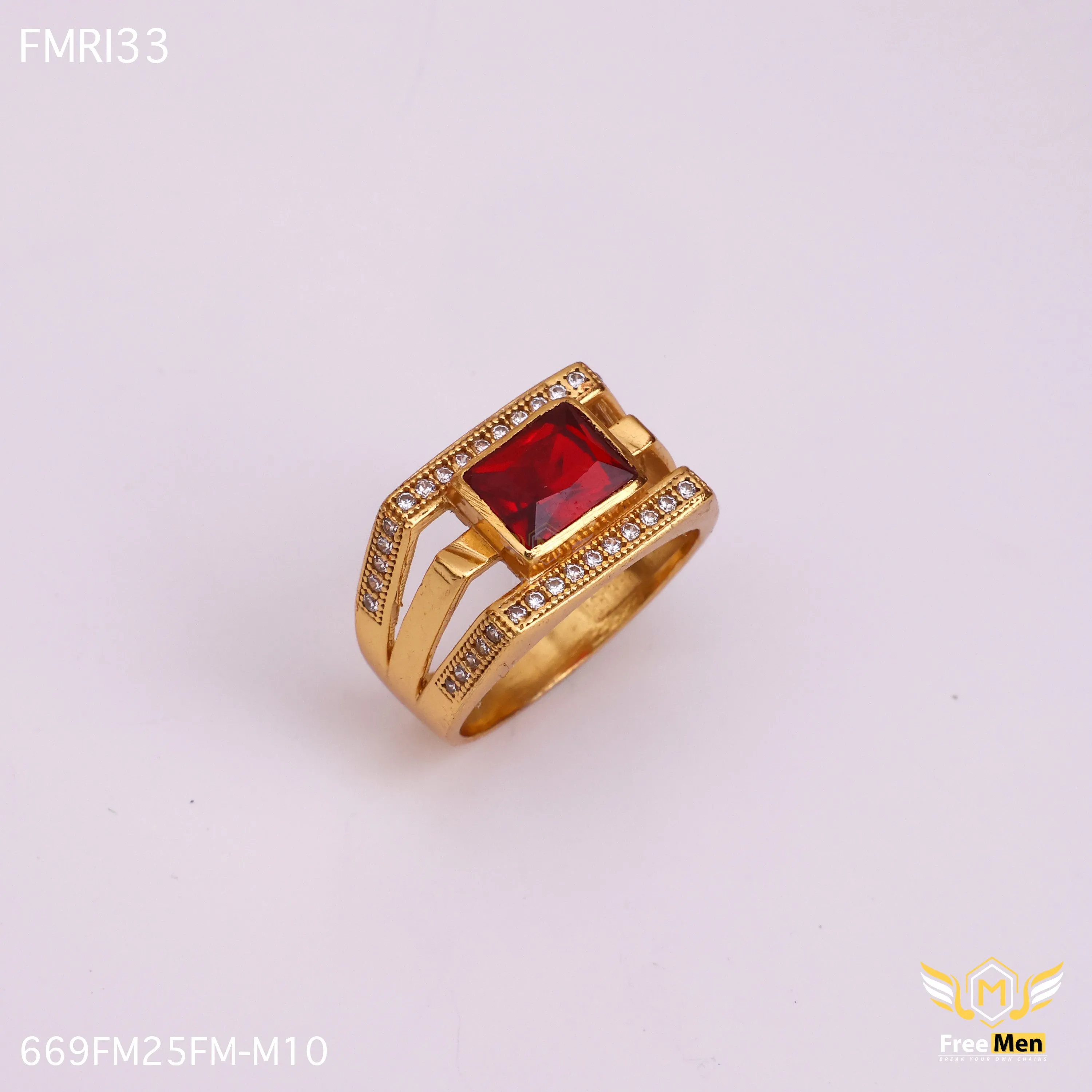 Freemen Girdle Red AD Design Golden Ring - FMRI33