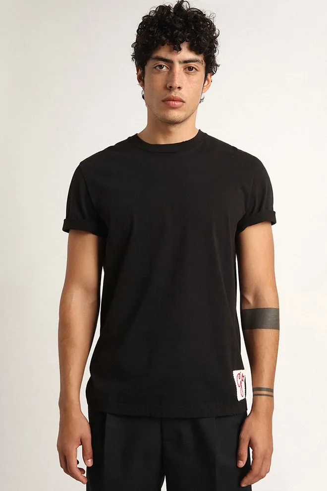 Golden Collection distressed T-shirt in vintage black