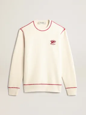 Men’s heritage white sweatshirt with CNY logo