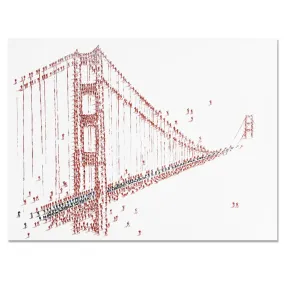 Seven Wall Art - Ant men Art - The Golden Gate Bridge 48x36 Inch (120x90cm)