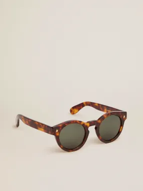 Sunglasses Panthos model with havana frame and gold details