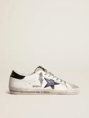 Super-Star with blue metallic leather star and black heel tab